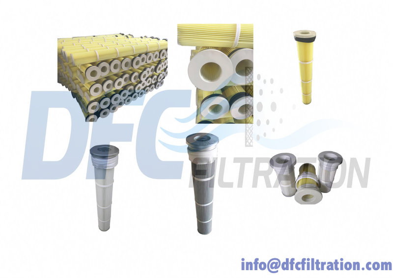 Slim pleated filter cartridge for filter bag replacement, economical steel end cap, multiple filter media options Slim pleated filter cartridge for filter bag replacement, economical steel end cap, multiple filter media options