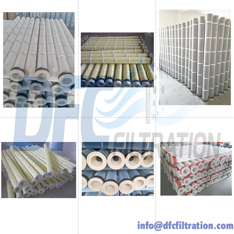 Slim pleated filter cartridge for filter bag replacement, economical steel end cap, multiple filter media options Slim pleated filter cartridge for filter bag replacement, economical steel end cap, multiple filter media options