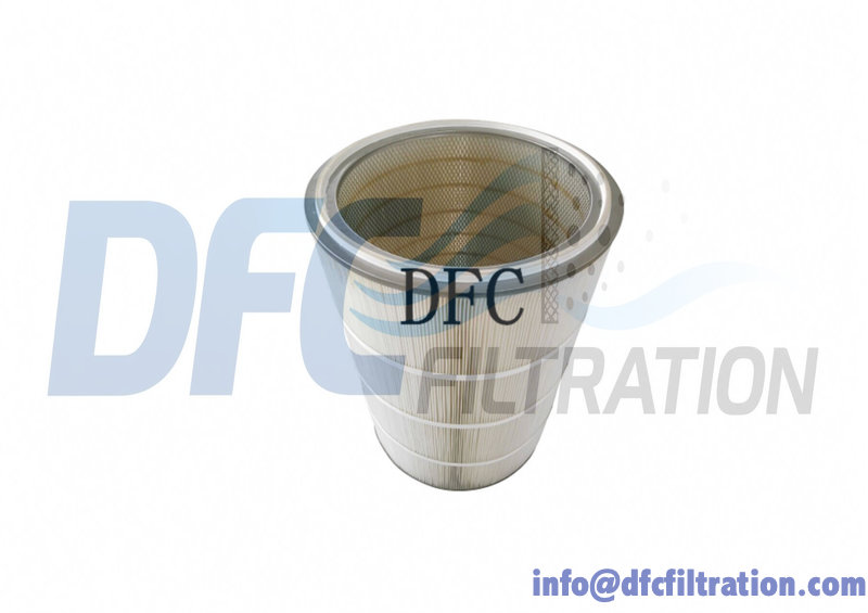 Polyester filter cartridge with stainless steel matel 