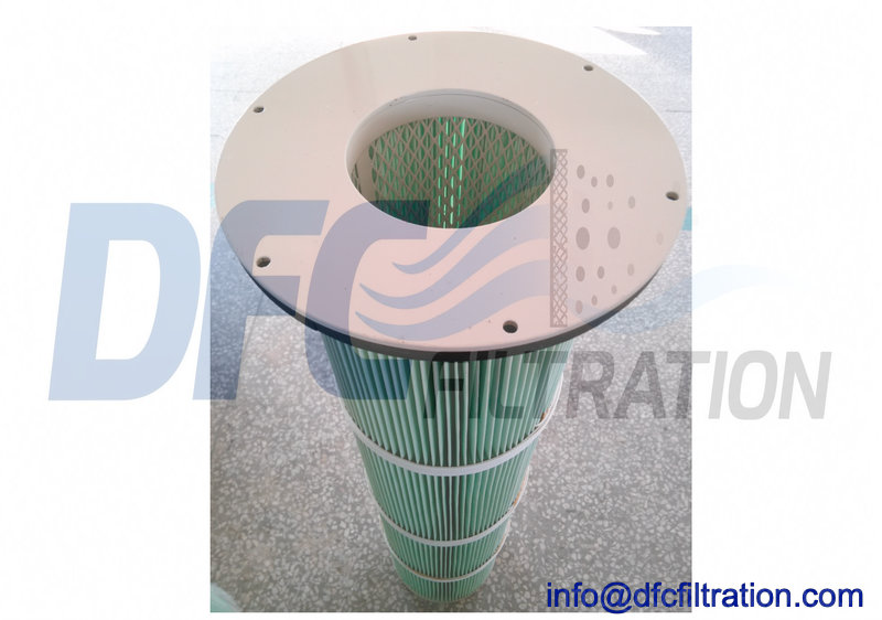 Round top-load dust collector filter cartridge